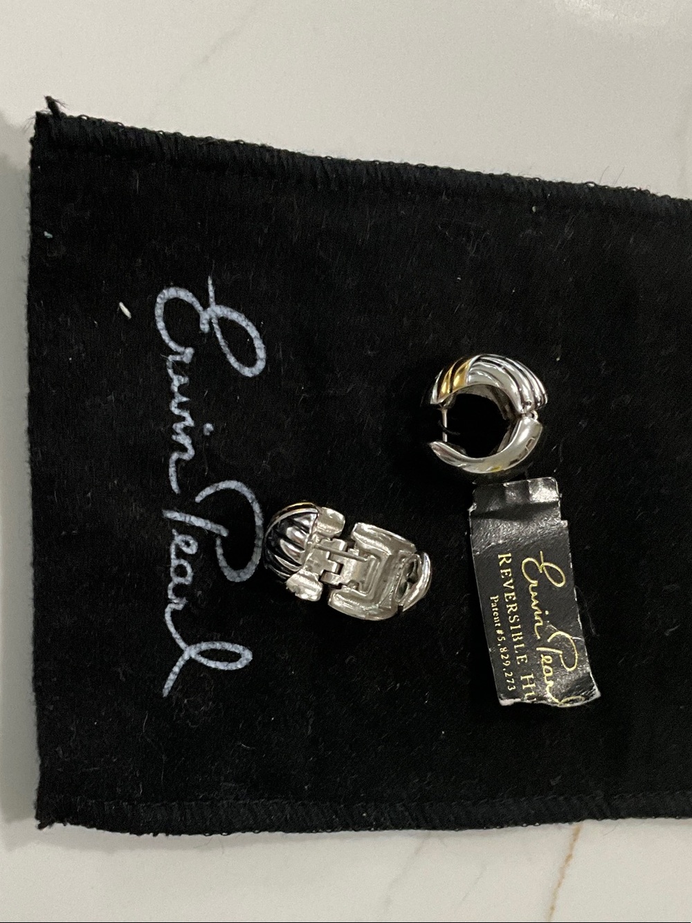 Erwin Pearl Silver-Tone Clip Hoop Earrings